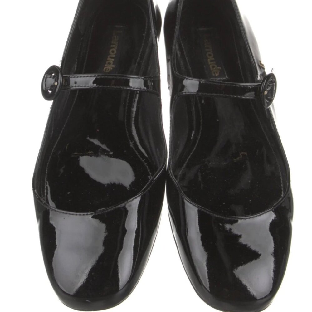 Larroude Patent Leather Mary Jane Flats